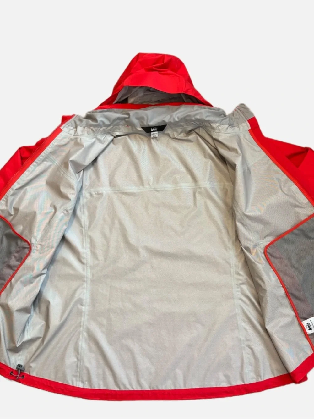 REI Co-op Rainier Peak 2.5L Rain Jacket Coral Red Hooded Waterproof Women’s 3X - Picture 15 of 16